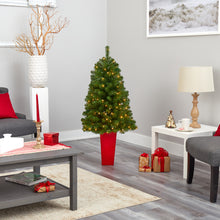 Load image into Gallery viewer, 4.5&#39; Virginia Fir Artificial Christmas Tree w/ 100 Clear Lights &amp; 223 Bendable
