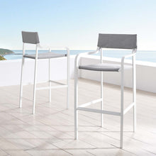 Load image into Gallery viewer, Raleigh Outdoor Patio Aluminum Bar Stool Set of 2 by Modway
