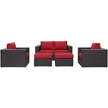 Load image into Gallery viewer, Convene 5 Piece Outdoor Patio Sofa Set by Modway
