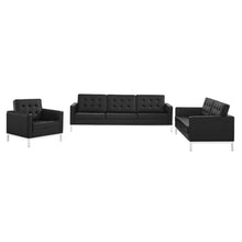 Load image into Gallery viewer, Loft 3 Piece Tufted Upholstered Faux Leather Set by Modway
