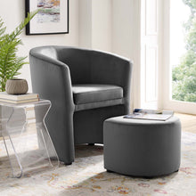 Load image into Gallery viewer, Divulge Performance Velvet Arm Chair and Ottoman Set by Modway
