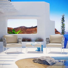 Load image into Gallery viewer, Harmony 3 Piece Outdoor Patio Aluminum Sectional Sofa Set by Modway
