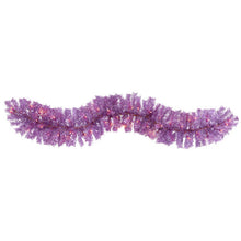Load image into Gallery viewer, 6&#39; Pink Artificial Christmas Garland with 50 White Warm Lights
