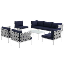 Load image into Gallery viewer, Harmony 8 Piece Outdoor Patio Aluminum Sectional Sofa Set by Modway

