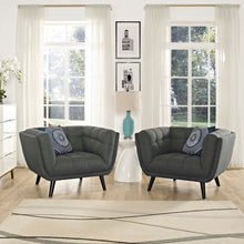 Load image into Gallery viewer, Bestow 2 Piece Upholstered Fabric Armchair Set by Modway
