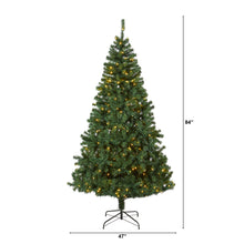 Load image into Gallery viewer, 7&#39; Northern Tip Pine Artificial Christmas Tree with 350 Clear LED Lights
