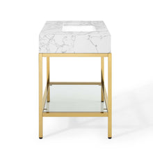 Load image into Gallery viewer, Kingsley 36&quot; Gold Stainless Steel Bathroom Vanity by Modway
