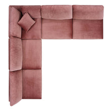 Load image into Gallery viewer, Commix 5-Piece Down Filled Overstuffed Performance Velvet Sectional Sofa by Modway
