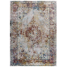 Load image into Gallery viewer, Success Merritt Transitional Distressed Floral Vintage Medallion 5x8 Area Rug by Modway

