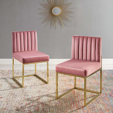 Load image into Gallery viewer, Carriage Performance Velvet Dining Chair Set of 2 by Modway
