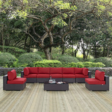Load image into Gallery viewer, Convene 8 Piece Outdoor Patio Sectional Set by Modway
