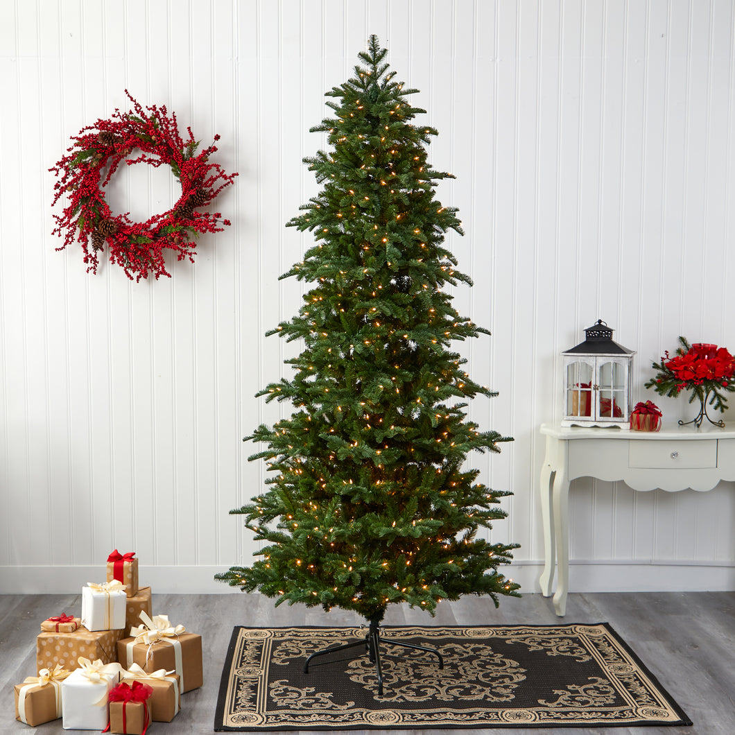 8' South Carolina Fir Artificial Christmas Tree w/ 650 Clear Lights