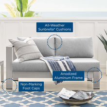 Load image into Gallery viewer, Shore Sunbrella¨ Fabric Aluminum Outdoor Patio Left-Arm Loveseat by Modway
