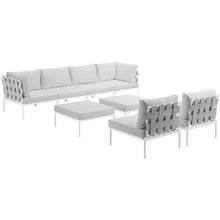 Load image into Gallery viewer, Harmony 8 Piece Outdoor Patio Aluminum Sectional Sofa Set by Modway
