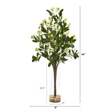 Load image into Gallery viewer, 44&quot; Peach Blossom Artificial Arrangement in Glass Vase
