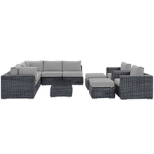 Load image into Gallery viewer, Summon 10 Piece Outdoor Patio Sunbrella¨ Sectional Set by Modway

