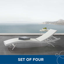 Load image into Gallery viewer, Glimpse Outdoor Patio Mesh Chaise Lounge Set of 4 by Modway
