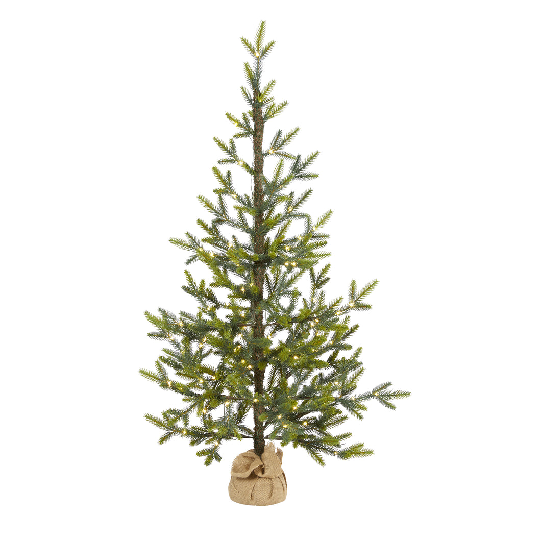 4' Fraser Fir 'Natural Look' Artificial Christmas Tree w/ 100 Clear LED Lights
