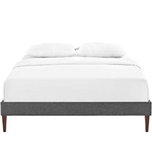 Load image into Gallery viewer, Tessie Fabric Full Bed Frame with Squared Tapered Legs by Modway

