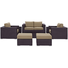 Load image into Gallery viewer, Convene 8 Piece Sofa Set in Espresso Mocha
