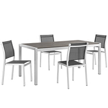 Load image into Gallery viewer, Shore 5 Piece Outdoor Patio Aluminum Dining Set by Modway

