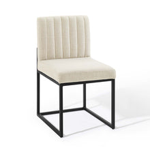Load image into Gallery viewer, Carriage Channel Tufted Sled Base Upholstered Fabric Dining Chair by Modway
