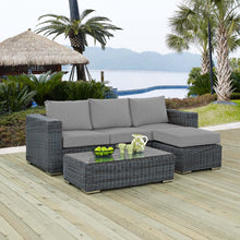 Load image into Gallery viewer, Summon 3 Piece Outdoor Patio Sunbrella¨ Sectional Set by Modway

