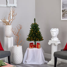 Load image into Gallery viewer, 3&#39; Northern Rocky Spruce Artificial Christmas Tree w/ 50 Clear Lights
