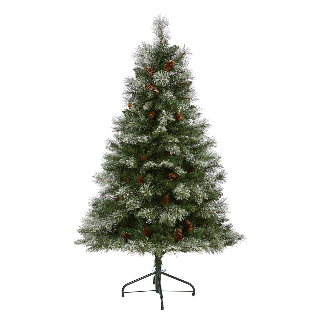 5' Snowed French Alps Mountain Pine Artificial Christmas Tree