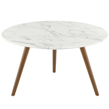 Load image into Gallery viewer, Lippa 28&quot; Round Faux Marble Coffee Table with Tripod Base by Modway

