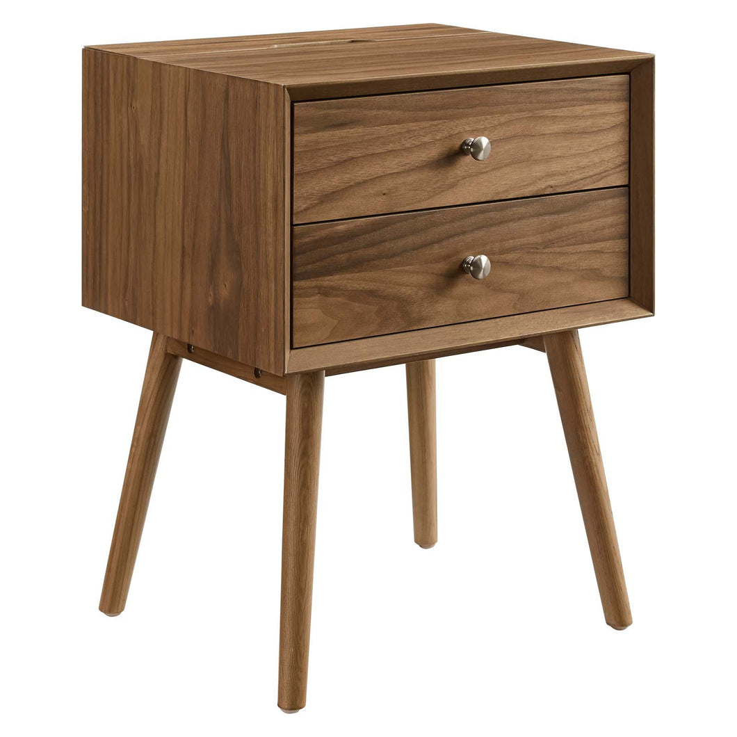Ember Wood Nightstand With USB Ports by Modway