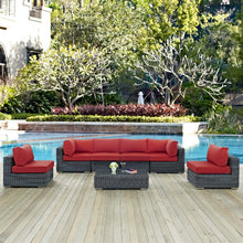 Load image into Gallery viewer, Summon 7 Piece Outdoor Patio Sunbrella¨ Sectional Set by Modway
