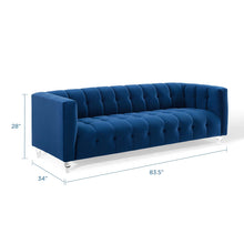 Load image into Gallery viewer, Mesmer Channel Tufted Button Performance Velvet Sofa by Modway
