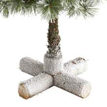 Load image into Gallery viewer, 3&#39; Flocked Artificial Christmas Tree Topiary with 50 Warm White LED Lights
