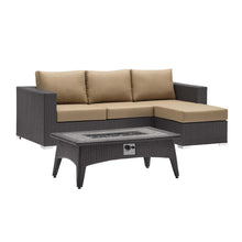 Load image into Gallery viewer, Convene 3 Piece Set Outdoor Patio with Fire Pit by Modway
