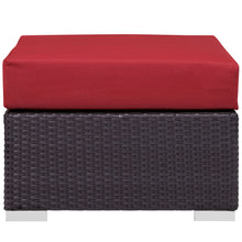 Load image into Gallery viewer, Convene Outdoor Patio Fabric Square Ottoman by Modway

