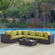 Load image into Gallery viewer, Convene 7 Piece Outdoor Patio Sectional Set by Modway
