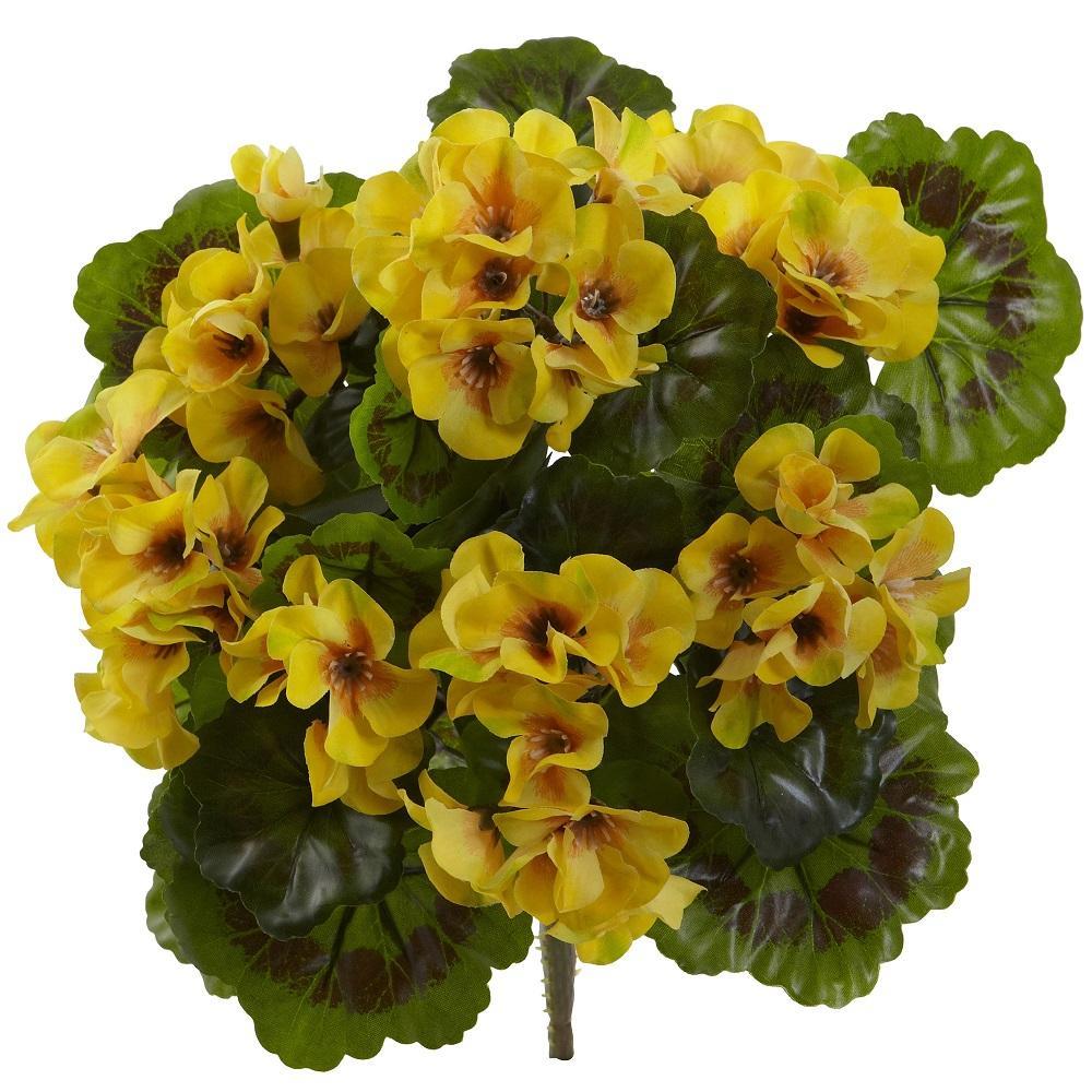 Nearly Natural Geranium Artificial Bush Uv Resistant (Indoor/Outdoor) (Set Of 4)
