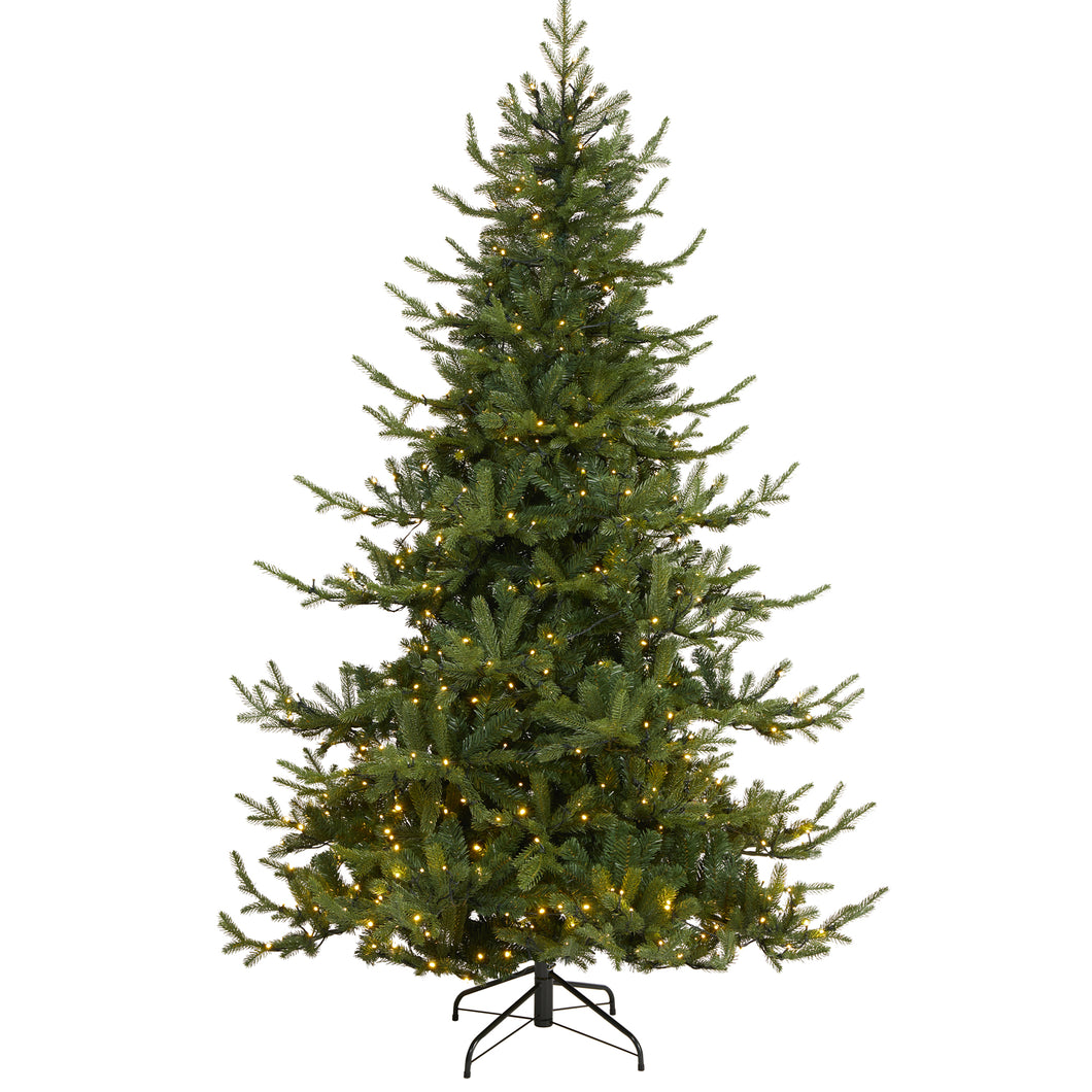 7' Swedish Fir Artificial Christmas Tree w/ 500 Warm White LED Lights