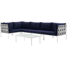 Load image into Gallery viewer, Harmony 6 Piece Outdoor Patio Aluminum Sectional Sofa Set by Modway
