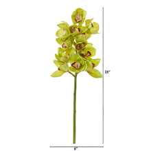 Load image into Gallery viewer, 23&quot; Cymbidium Orchid Artificial Flower (Set of 3)

