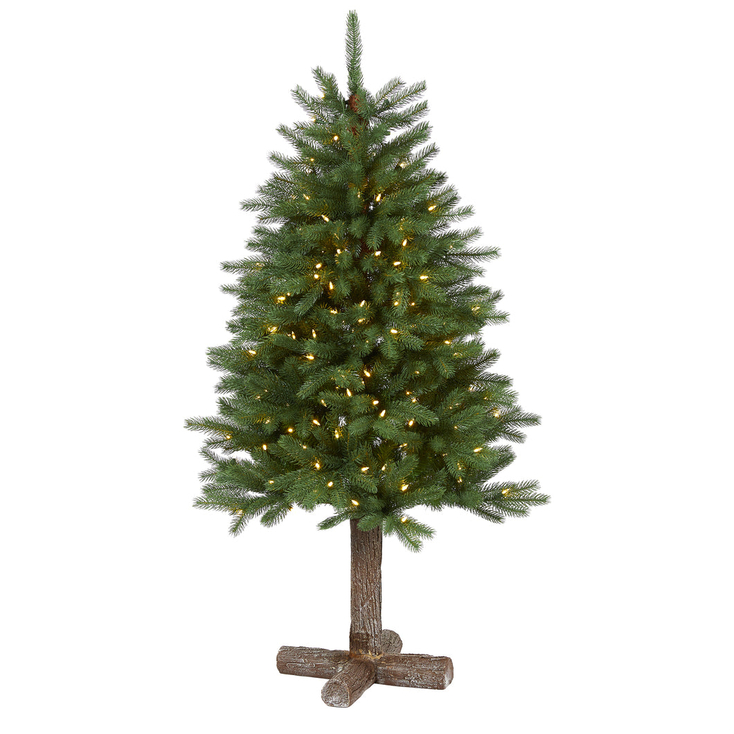 5' Napa Valley Pine Artificial Christmas Tree w/ 200 Warm White LED Lights