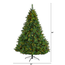 Load image into Gallery viewer, 7&#39; West Virginia Full Bodied Mixed Pine Artificial Christmas Tree w/ 450 LED
