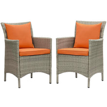 Load image into Gallery viewer, Conduit Outdoor Patio Wicker Rattan Dining Armchair Set of 2 by Modway
