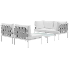 Load image into Gallery viewer, Harmony 5 Piece Outdoor Patio Aluminum Sectional Sofa Set by Modway
