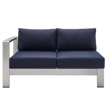 Load image into Gallery viewer, Shore Sunbrella¨ Fabric Aluminum Outdoor Patio Left-Arm Loveseat by Modway
