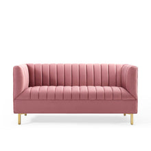 Load image into Gallery viewer, Shift Channel Tufted Performance Velvet Loveseat by Modway
