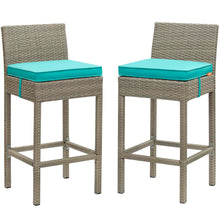 Load image into Gallery viewer, Conduit Outdoor Patio Wicker Rattan Bar Stool Set of 2 by Modway
