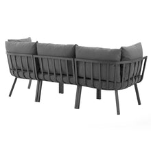 Load image into Gallery viewer, Riverside 3 Piece Outdoor Patio Aluminum Sectional Sofa Set by Modway
