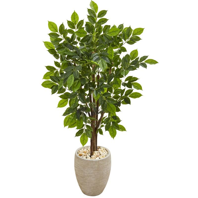 4.5' River Birch Artificial Tree in Sand Colored Planter
